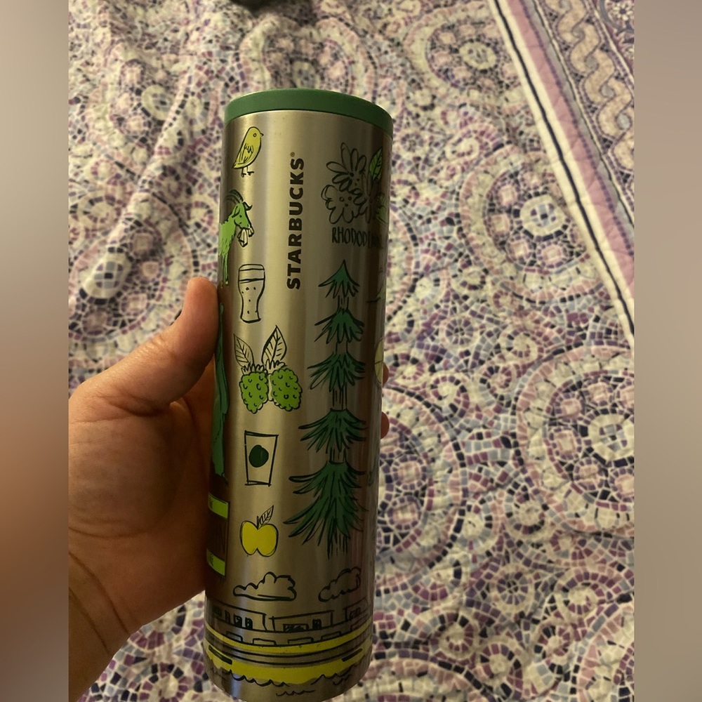 Starbucks Oregon Stainless Steel Tumbler Traveler Been There Mug 16 oz Screw Lid